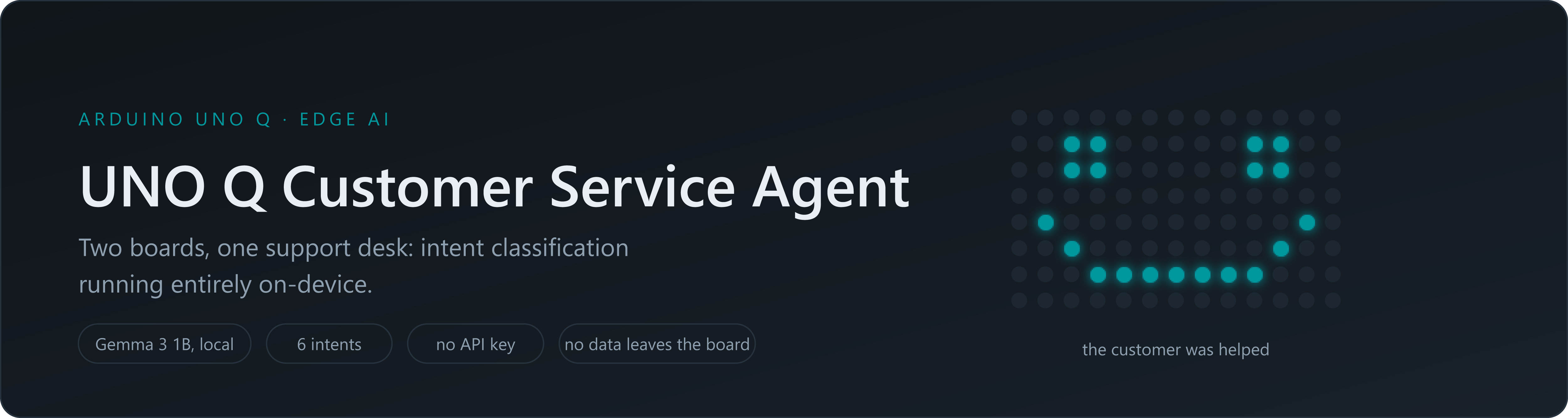 Arduino UNO Q Customer Service Agent